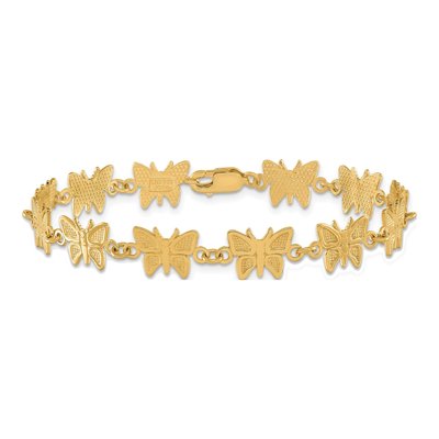 14K Yellow Gold Butterfly Bracelet – view 4