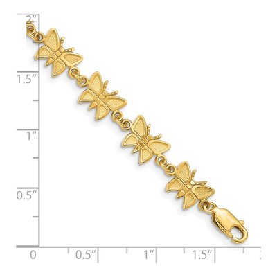 14K Yellow Gold Butterfly Bracelet – view 5