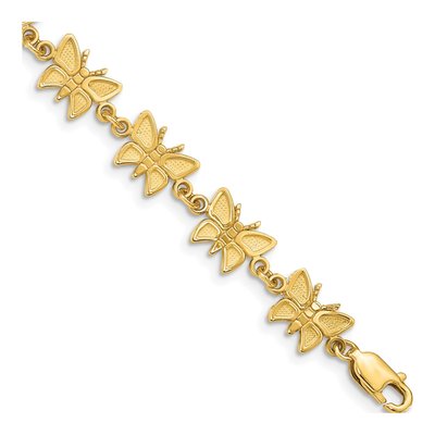 14K Yellow Gold Butterfly Bracelet