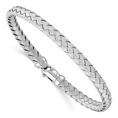 Sterling Silver Woven Bangle Bracelet