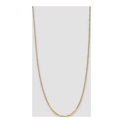 14K Yellow Gold 2.2mm Flat Beveled Curb Chain – view 4
