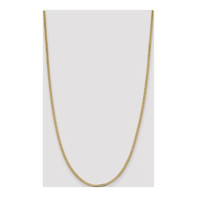 14K Yellow Gold 2.3mm Beveled Flat Curb Chain – view 4