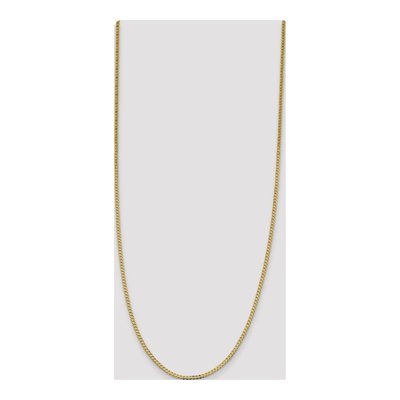 14K Yellow Gold 2.3mm Beveled Flat Curb Chain – view 4
