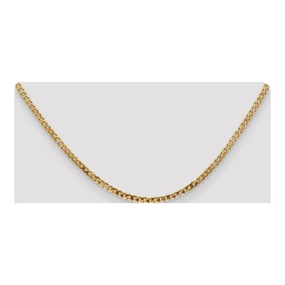 14K Yellow Gold 2.9mm Beveled Flat Curb Chain – view 4