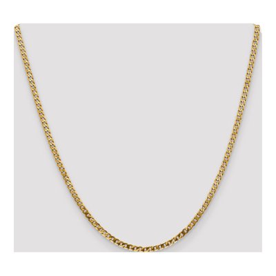 14K Yellow Gold 2.9mm Flat Beveled Curb Chain – view 4