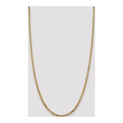 14K Yellow Gold 2.9mm 26-In Beveled Flat Curb Chain – view 4