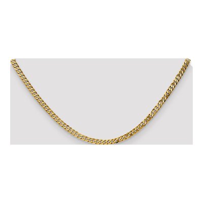 14K Yellow Gold 3.9mm Beveled Flat Curb Chain – view 4