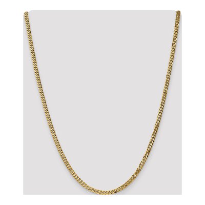 14K Yellow Gold 3.9mm Flat Beveled Curb Chain – view 4