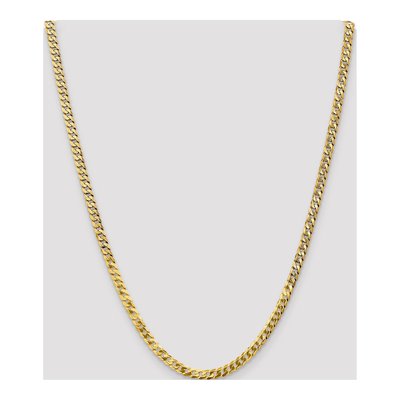 14K Yellow Gold 4.75mm Flat Beveled Curb Chain – view 5
