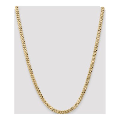 14K Yellow Gold 5.75mm Flat Beveled Curb Chain – view 4