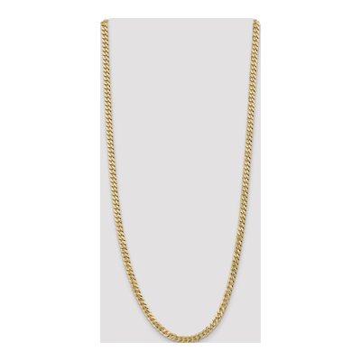 14K Yellow Gold 5.75mm Flat Beveled Curb Chain – view 4