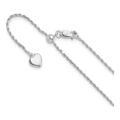 Sterling Silver 1.2mm Diamond-Cut Rope Chain
