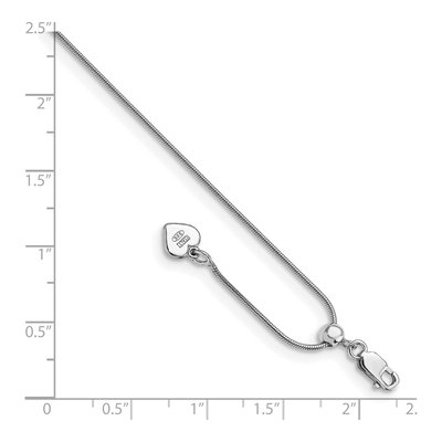 Sterling Silver 0.95mm Snake Chain Anklet – view 5