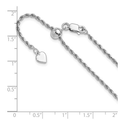 Sterling Silver 2mm Diamond-Cut Rope Chain – view 7