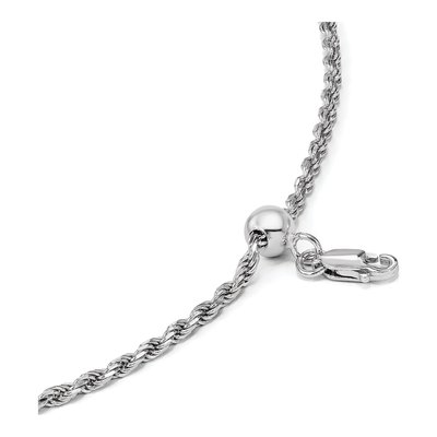 Sterling Silver 2mm Diamond-Cut Rope Chain – view 8