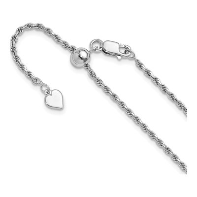 Sterling Silver 2mm Diamond-Cut Rope Chain
