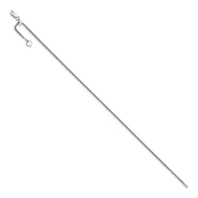 Sterling Silver 1mm Diamond-Cut Wheat Chain Anklet – view 3