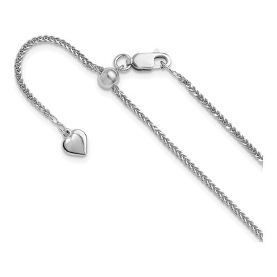 Sterling Silver 1.45mm Diamond-Cut Square Wheat Chain