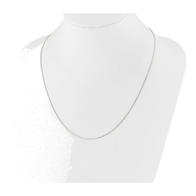 Sterling Silver 1mm Diamond-Cut Square Snake Chain – view 6