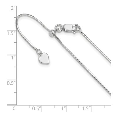 Sterling Silver 1mm Diamond-Cut Square Snake Chain – view 7