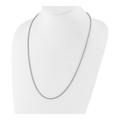 Sterling Silver 2.5mm Wheat Chain – view 5