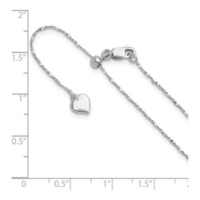 Sterling Silver 0.95mm Singapore Chain – view 7