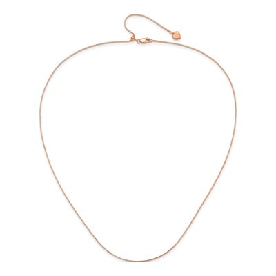 Rose Gold-Plated Sterling Silver 0.85mm Box Chain – view 5