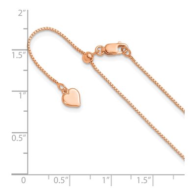Rose Gold-Plated Sterling Silver 0.85mm Box Chain – view 7