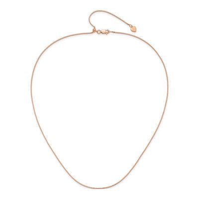 Rose Gold-Plated Sterling Silver 0.95mm Box Chain – view 5