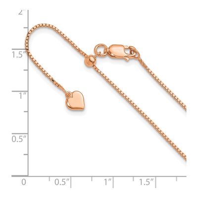 Rose Gold-Plated Sterling Silver 0.95mm Box Chain – view 7