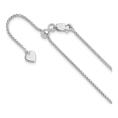 Sterling Silver 1.25mm Round Box Chain