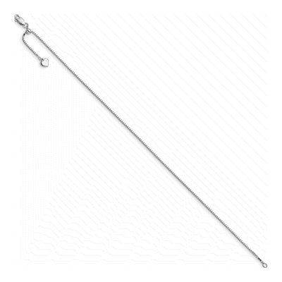 Sterling Silver 1mm Box Chain Anklet – view 3