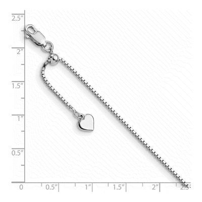 Sterling Silver 1mm Box Chain Anklet – view 5