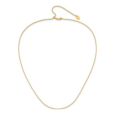 Gold-Plated Sterling Silver 1.2mm Diamond-Cut Rope Chain – view 5