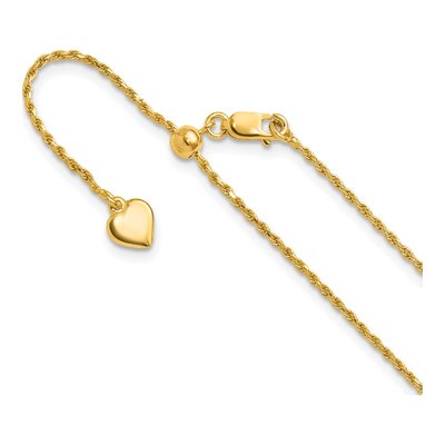 Gold-Plated Sterling Silver 1.2mm Diamond-Cut Rope Chain