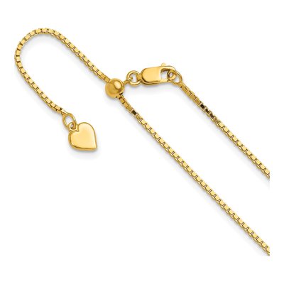 Gold-Plated Sterling Silver 1.1mm Box Chain
