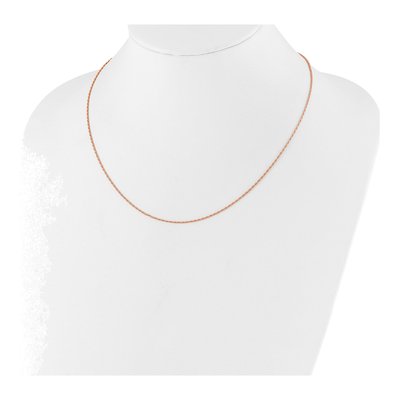Rose Gold-Plated Sterling Silver 1.2mm Diamond-Cut Rope Chain – view 4