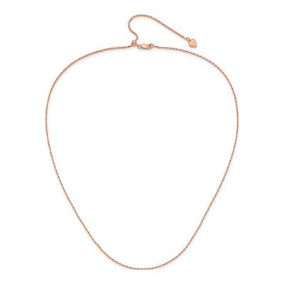 Rose Gold-Plated Sterling Silver 1.2mm Diamond-Cut Rope Chain – view 5
