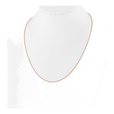 Rose Gold-Plated Sterling Silver 1.2mm Diamond-Cut Rope Chain – view 6