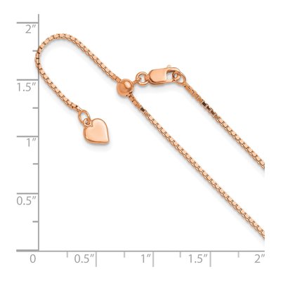 Rose Gold-Plated Sterling Silver 1.1mm Box Chain – view 7