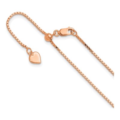 Rose Gold-Plated Sterling Silver 1.1mm Box Chain