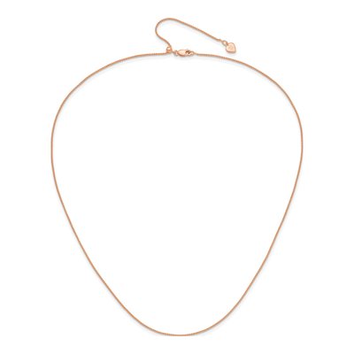 Rose Gold-Plated Sterling Silver 1mm Wheat Chain – view 5