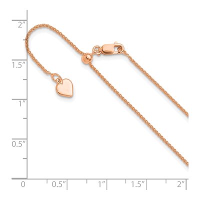 Rose Gold-Plated Sterling Silver 1mm Wheat Chain – view 7