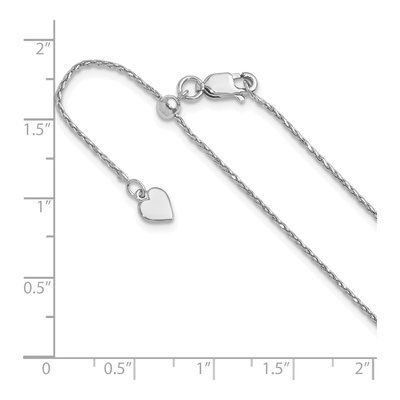 Sterling Silver 1.1mm Diamond-Cut Wheat Chain – view 7