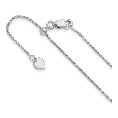 Sterling Silver 1.1mm Diamond-Cut Wheat Chain