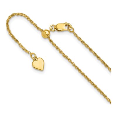 Gold-Plated Sterling Silver 1.35mm Rope Chain