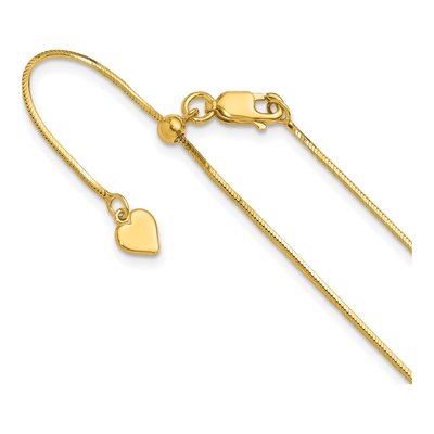 Gold-Plated Sterling Silver 1mm Square Snake Chain