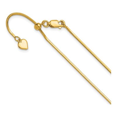 Gold-Plated Sterling Silver 1.2mm Square Snake Chain