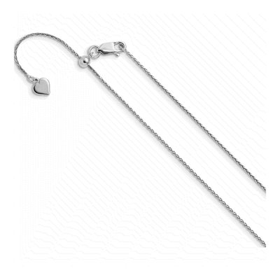 Sterling Silver 0.95mm Diamond-Cut Wheat Chain