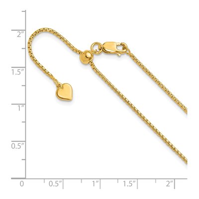 Gold-Plated Sterling Silver 1.25mm Round Box Chain – view 7